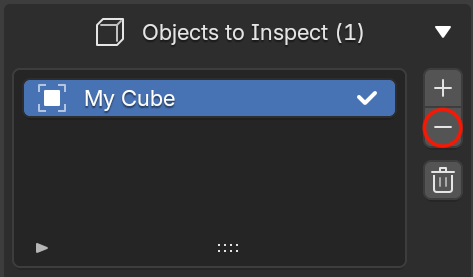 The Model Inspector panel with the Add Object button highlighted